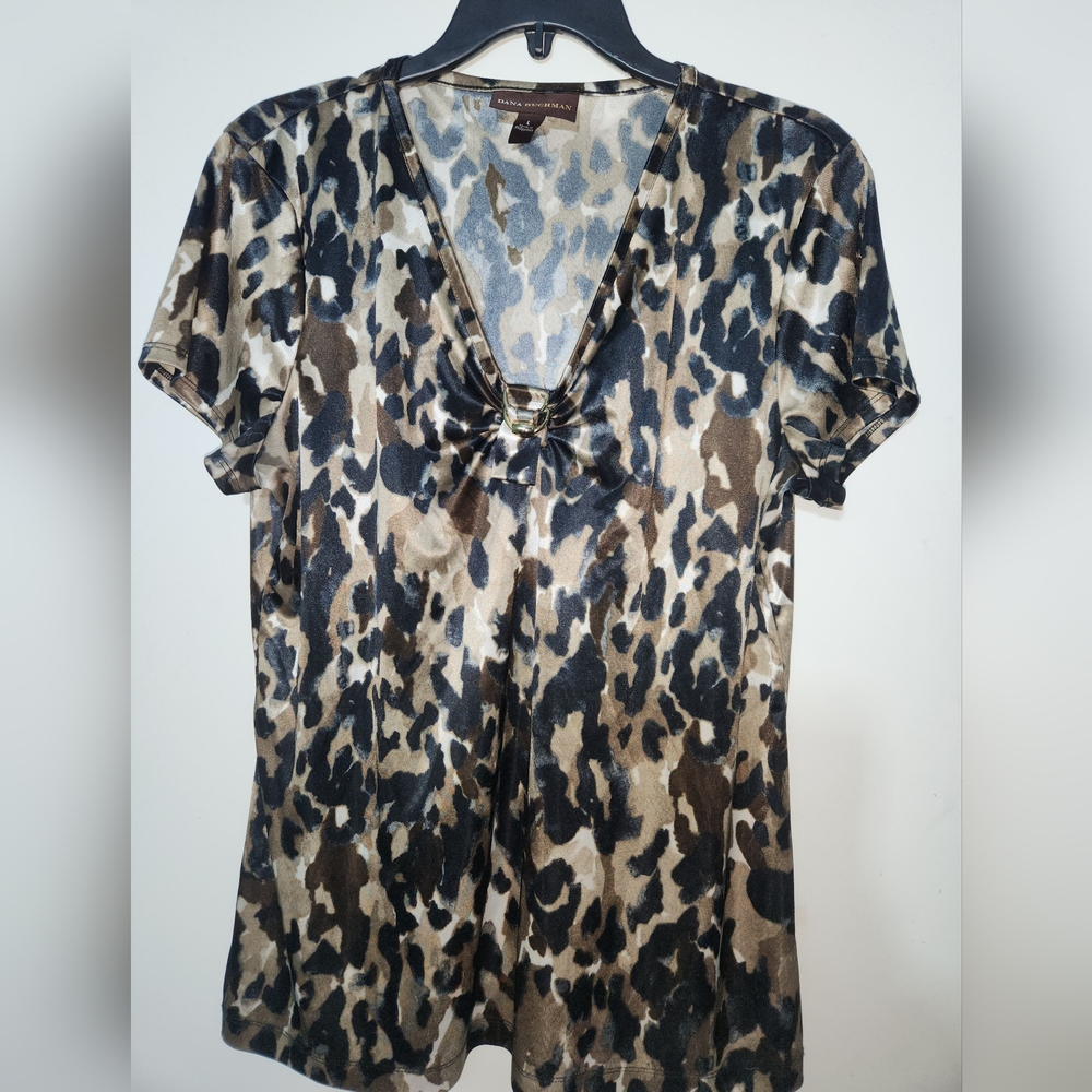 Print short sleeve top